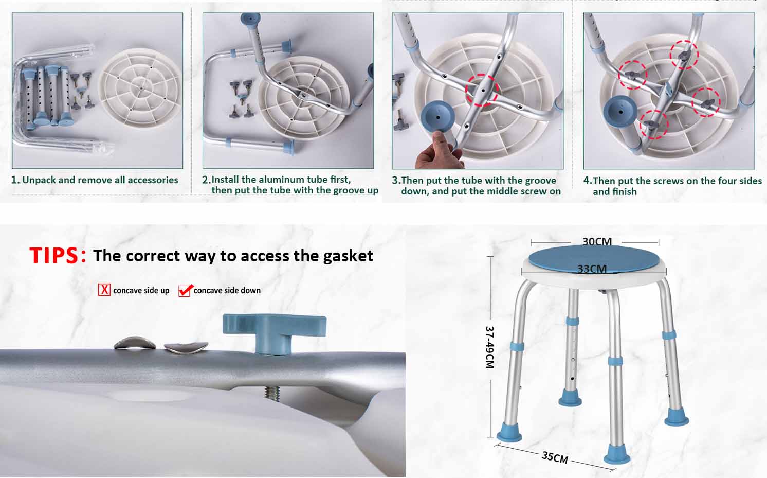 swivel bathroom stool