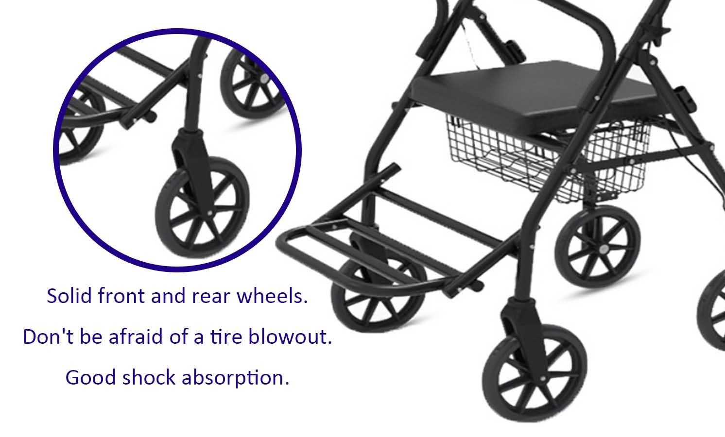 senior walker with seat and back