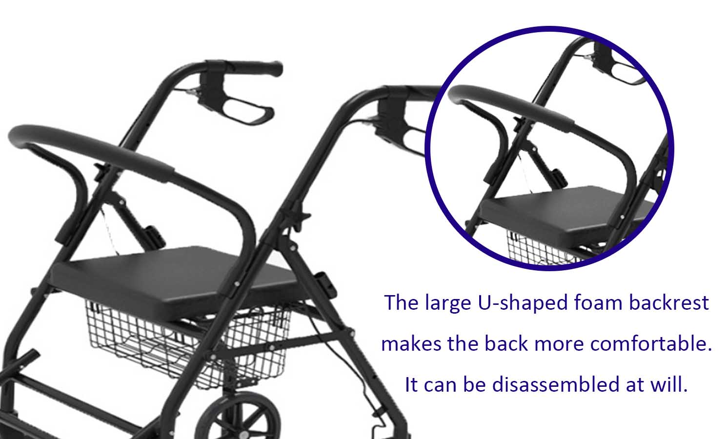 Aluminum assistance walker with seat
