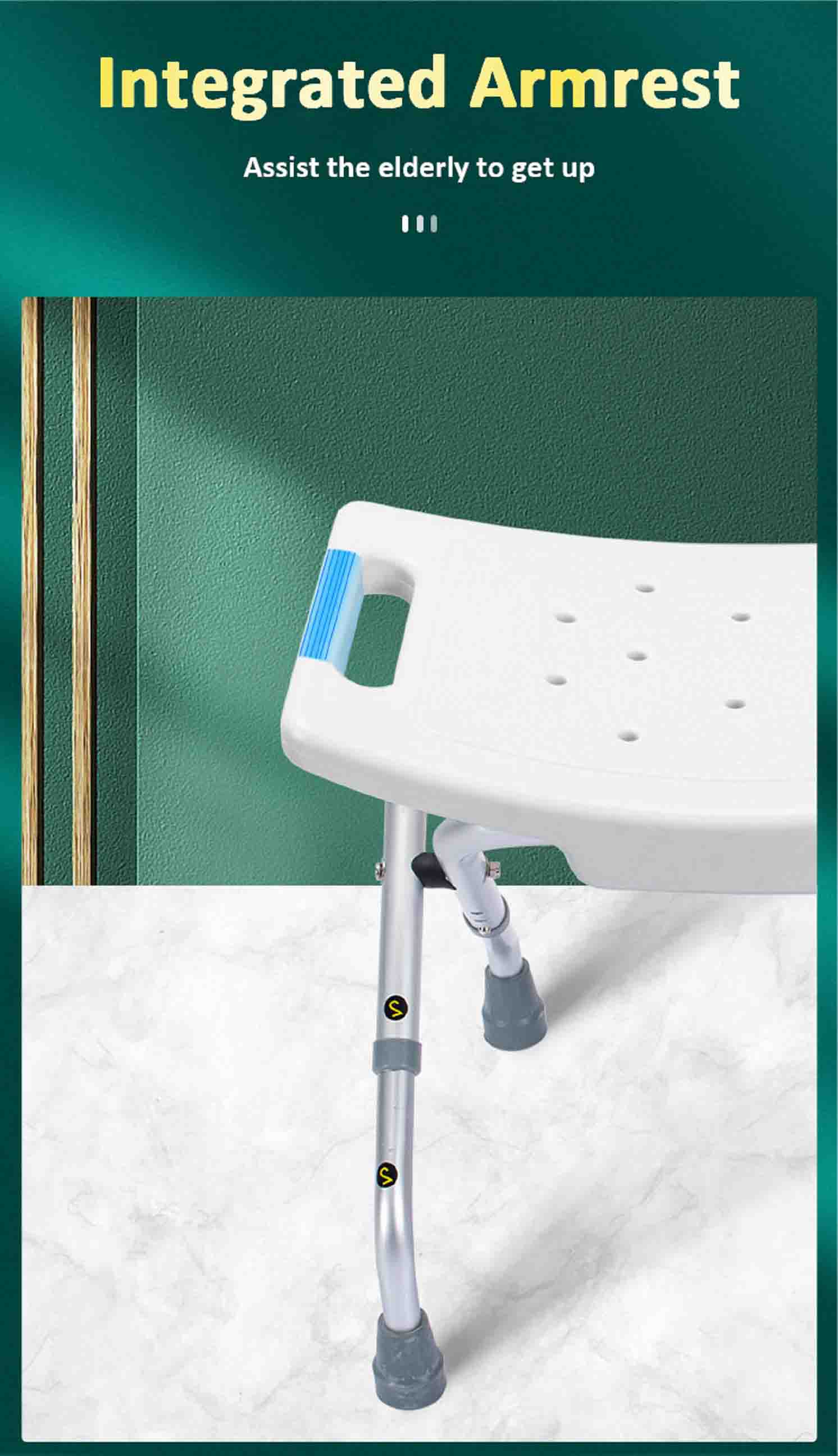 folding shower stool without back