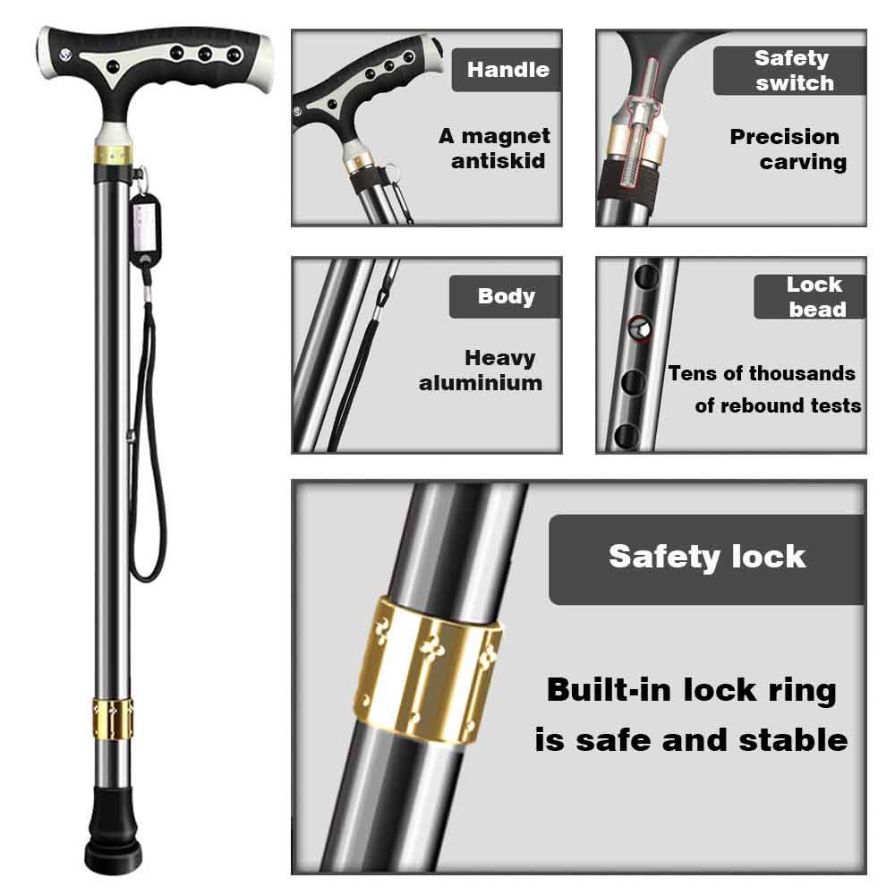 aluminum flashlight walking stick