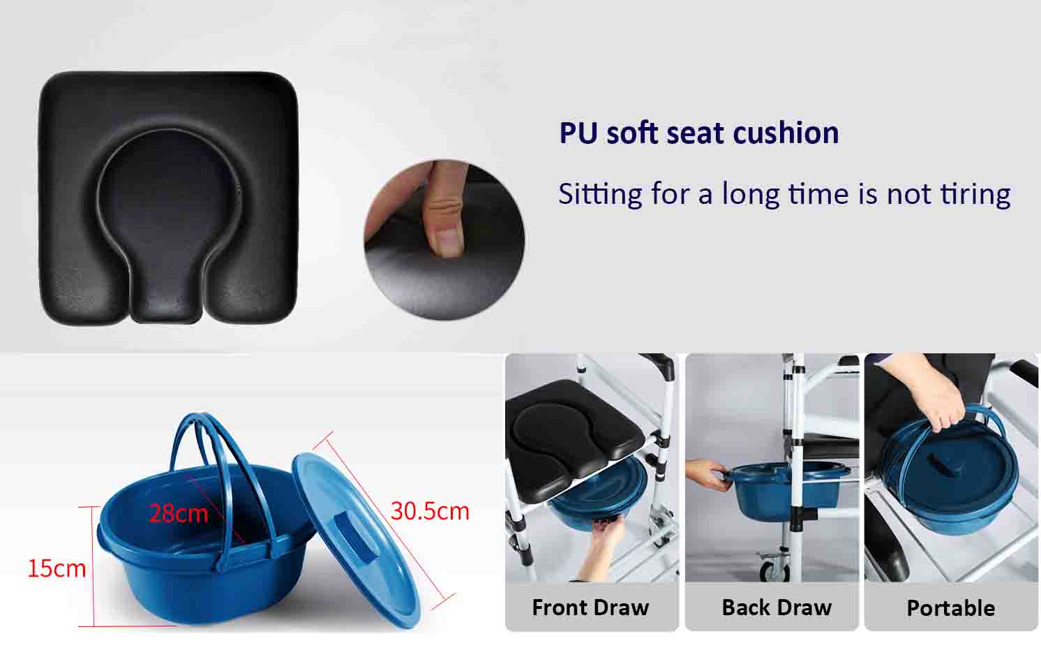 Movable medical toilet commode chair Movable medical toilet commode chair