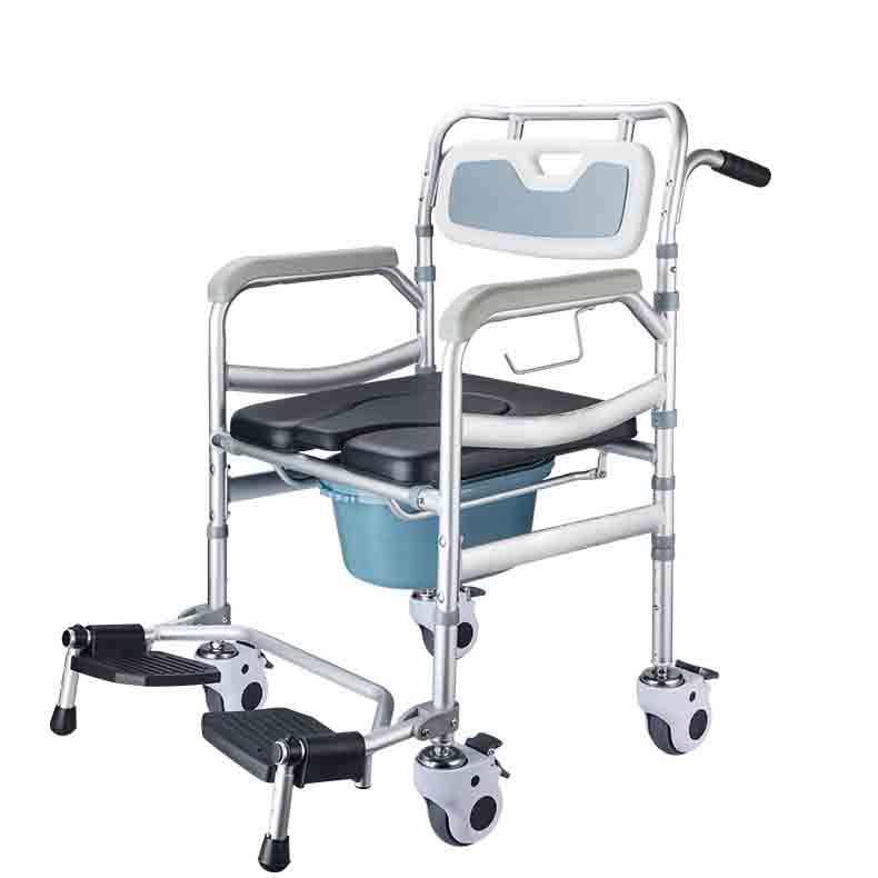 Foldable shower commode toilet chair